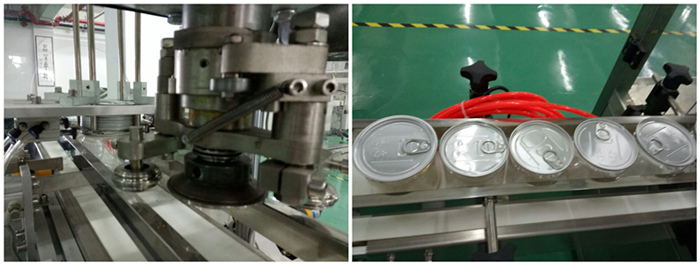 易拉罐封口机生产工艺中加盖如何